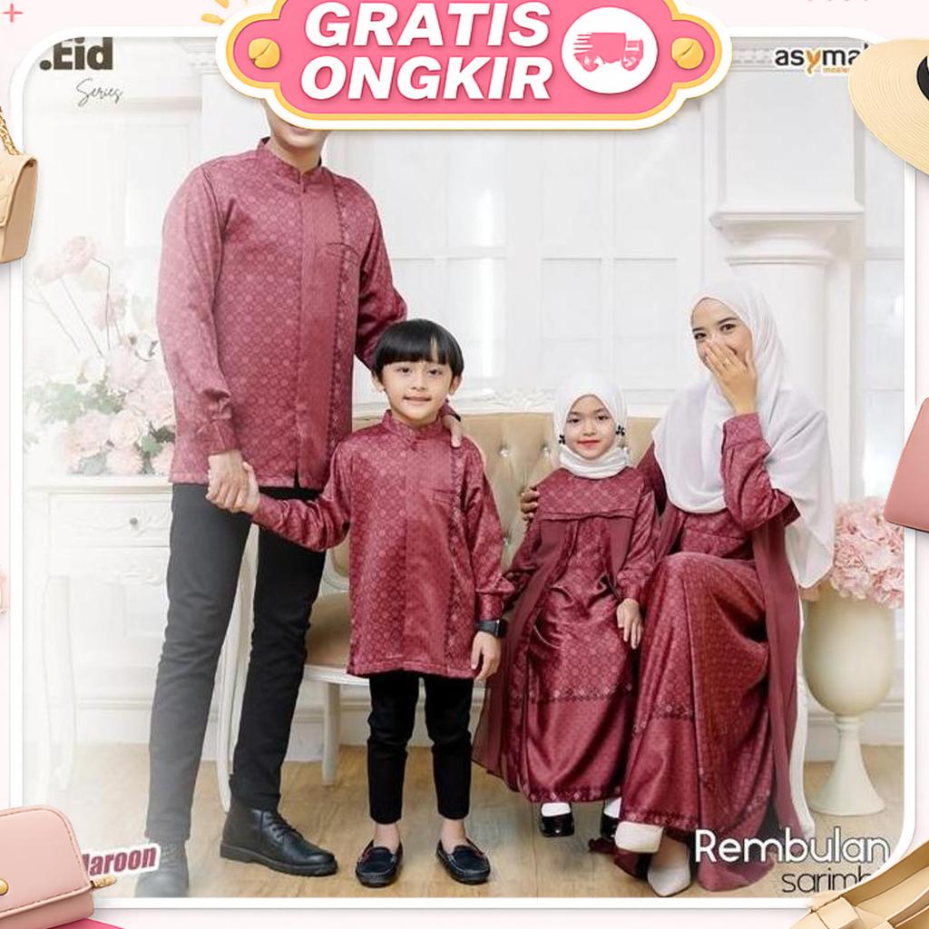 Asymah Sarimbit Keluarga Modern Desain Dan Motif Luxury Rembulan Series