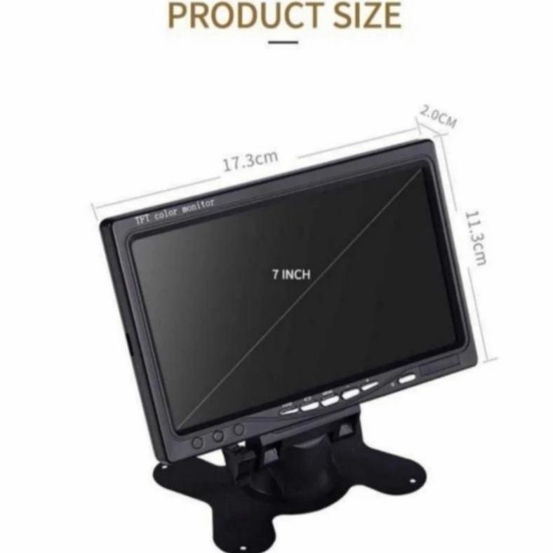 kerndy Layar Monitor Mobil TFT LCD 7 Inch