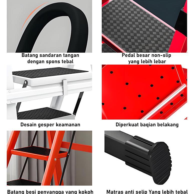 Tangga Tangga Lipat Multifungsi Lipat Tangga Besi Household Ladder Tangga Rumah Tangga minimalis Rum