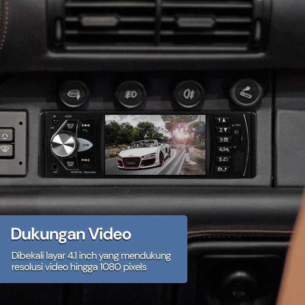 Tape Audio Mobil Bluetooth MP5 Player Layar Parkir Monitor 4.1 Inch 4022D Support Video 1080P