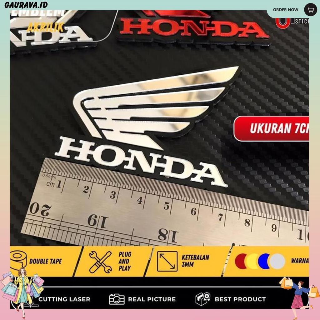 Jts Paket Spesial Emblem Honda Wings Dan Emblem Honda Beat Timbul 3D 1 Paket Isi 4Pcs Special Packag