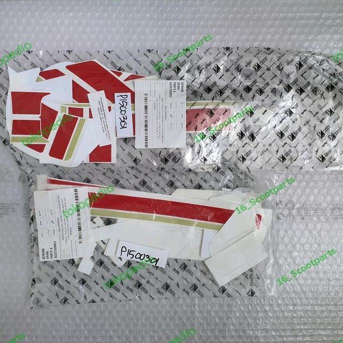 BEBAS ONGKIR - Decal Kit Vespa Sprint Racing Sixties White Original