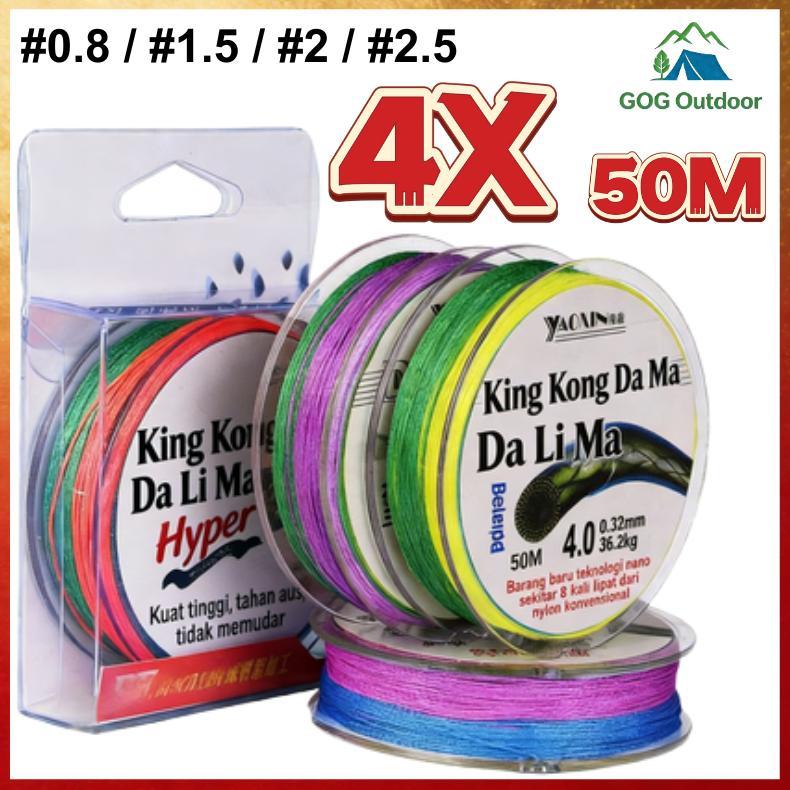 Tali Pancing PE 4X 50m Sensor Bright NEO Super Kuat Tahan Bahan & Abrasi 3 Warna Jepang