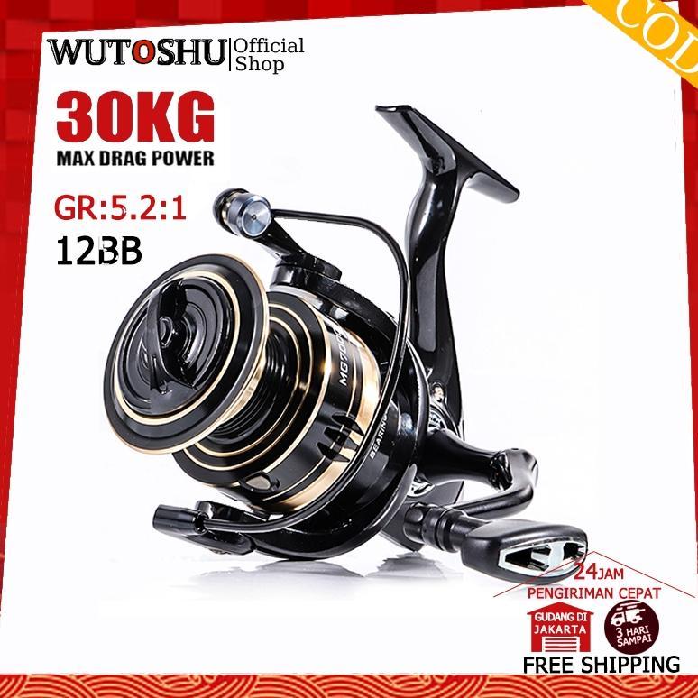 COD Asli Besi Fishing Reel MG1000-7000 MAX Drag 10kg Spinning Casting Rod Reel, Mesin Pancing Reel M