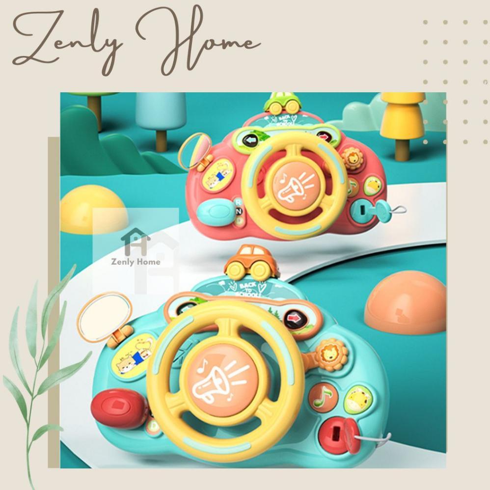 Zen018-Mainan Setir BABY Simulated Drive/Mainan Edukasi Musikal Setiran Mobil