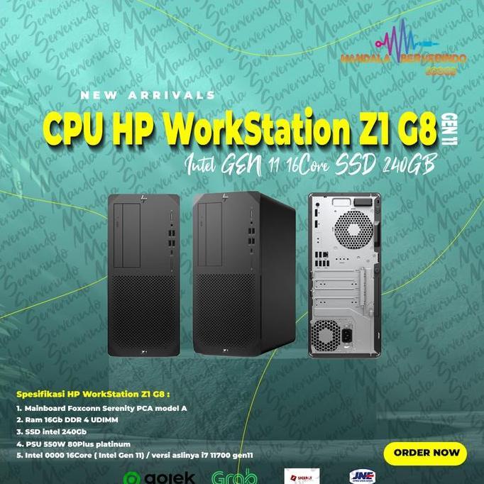 CPU HP WorkStation Z1 G8 EX Display Intel GEN 11 16Core Ram 16Gb SSD 240GB