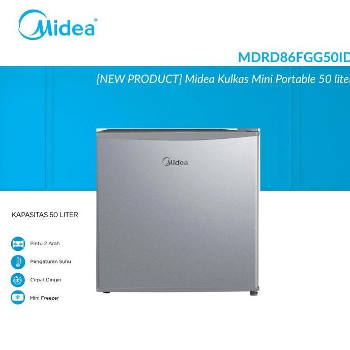 [NEW PRODUCT] Midea Kulkas Mini Portable MDRD86FGG50ID 50L