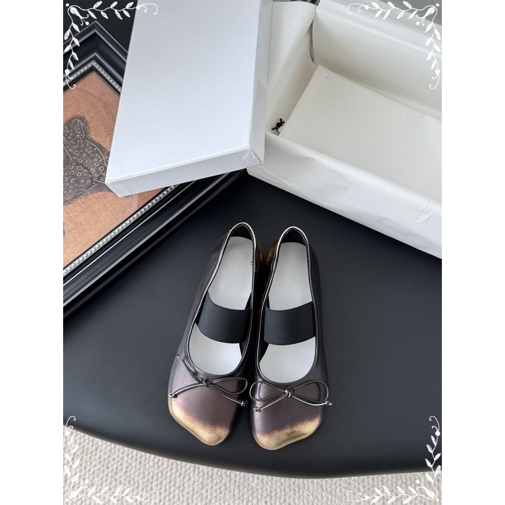 Maison Margiela anatomic Mary Jane flat ballet shoes leather slide pump slipon size35-40