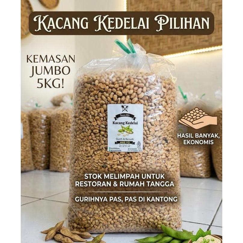 Kacang Kedelai Goreng 5 Kg 1 Ball