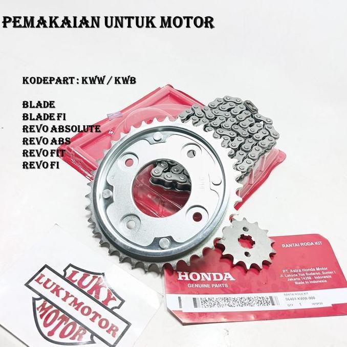 Gear Set / Gir Set Paket Rantai Blade 110 , Blade New , Revo Absolute , Revo New , Blade New Kww / K