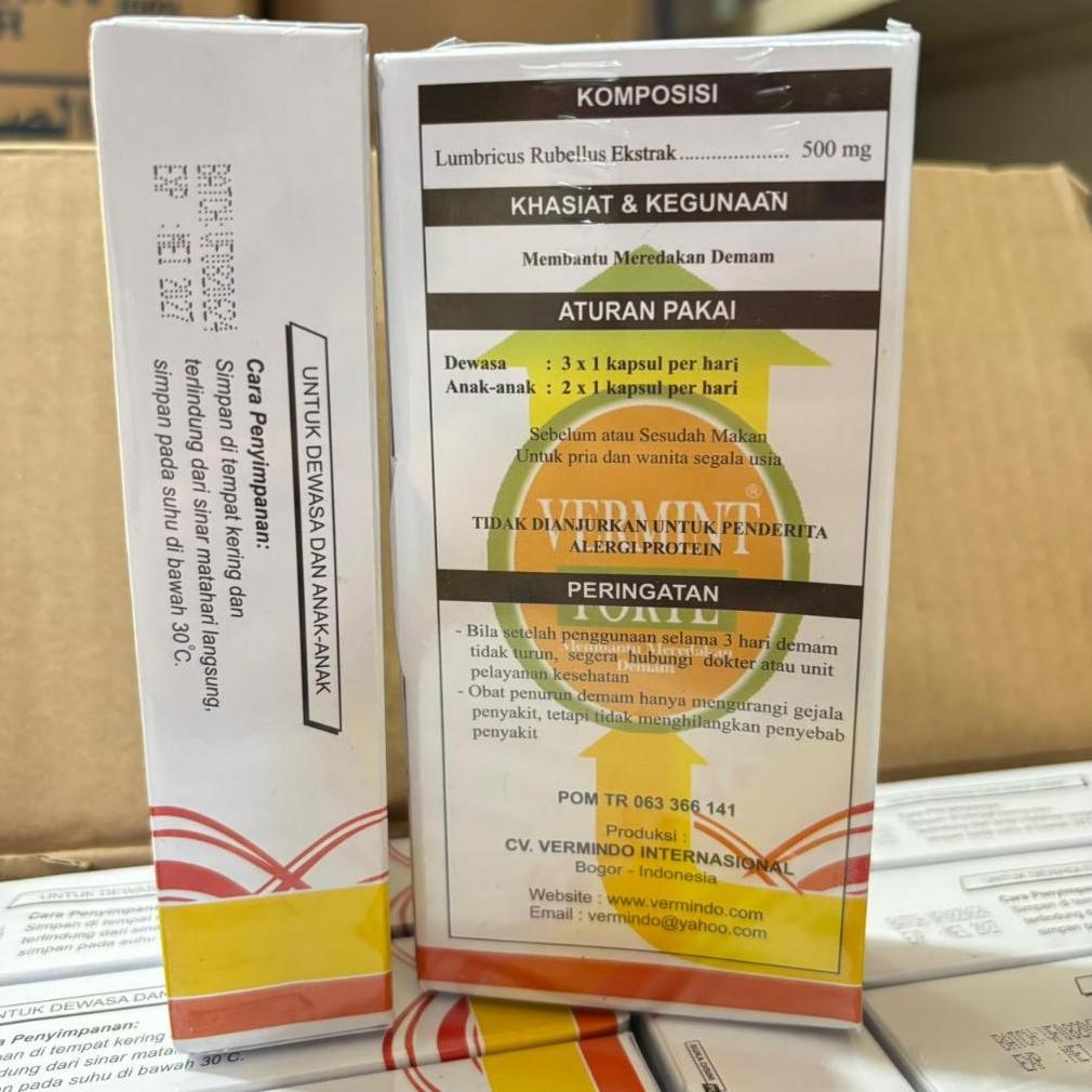 Selera Jualan - Forte Vermint Forte Kapsul Ekstrak Cacing Obat Demam Tipes Typus