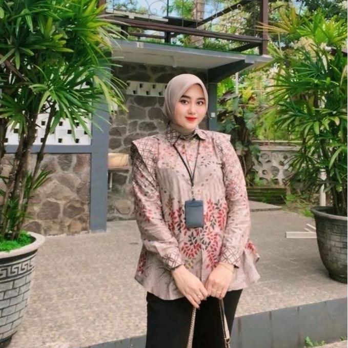 BELI Batik Wanita Rempel Mahadewi ,Batik kantor BELI