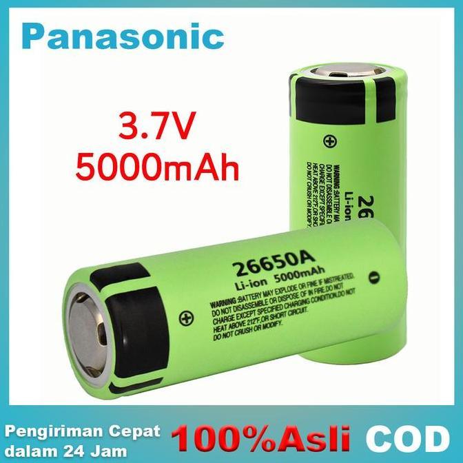 Panasonic original 5000mAh baterai lithium kapasitas tinggi 26650a 26650 untuk baterai isi ulang pen