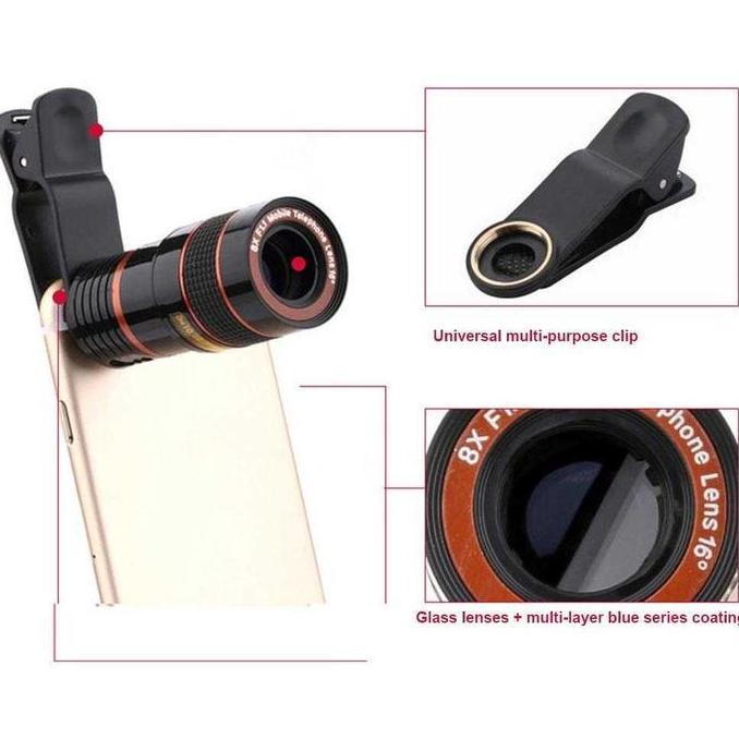 Lensa Kamera HP Smartphone Lensa Zoom Teleskop External Fotografi HP