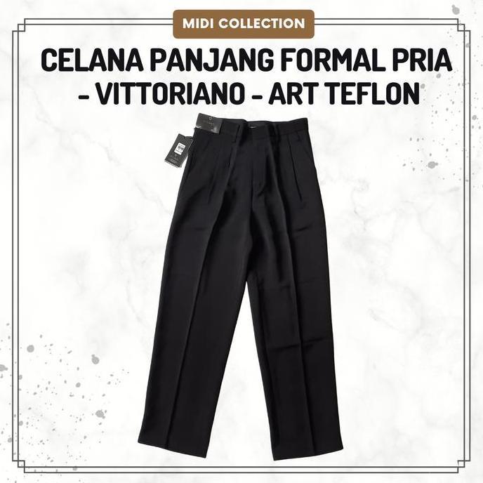 Celana Panjang Formal/Kantor Pria Vittoriano Art Teflon - Reguler Fit