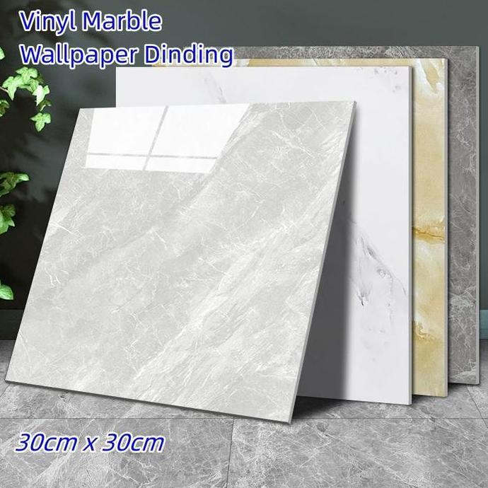 Vinyl Marble Wallpaper Dinding 30x30cm (Ketebalan 3mm) / Vinyl Marbel Granit / Stiker Keramik