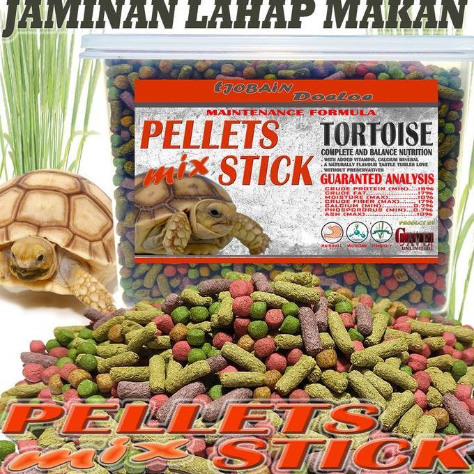 NEW makanan kura kura sulcata redfoot hermani tortoise pelet mix 1KG