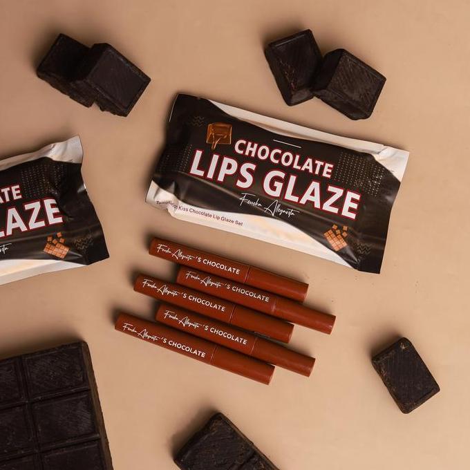Radejarrr - Bpom Promo & Cod/ 5PcsFouska Alloganta Lip Glaze Matte Chocolate Lip Glaze 5In1 Set Bibi