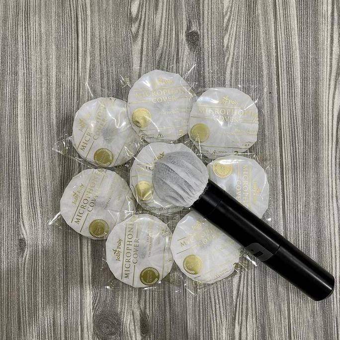 Ajuste- Sarung Mic 500Pcs Cover Mic Jollypoly/ Pelindung Microfon Karaoke