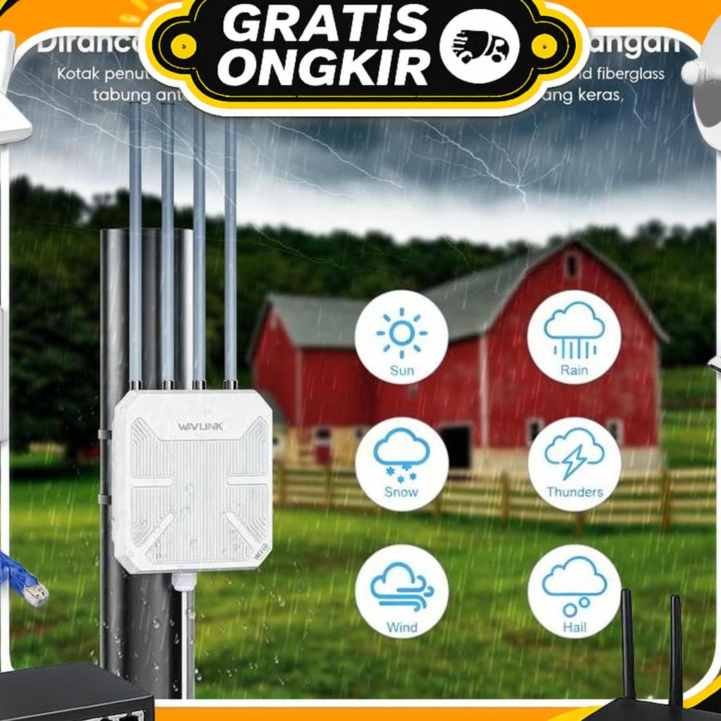Produk UnggulanWavlink Tri-Band Gigabit Router Wifi5 Ac1200 / Wifi6 Ax1800 Ax3000 Dual Mode Luar Rua