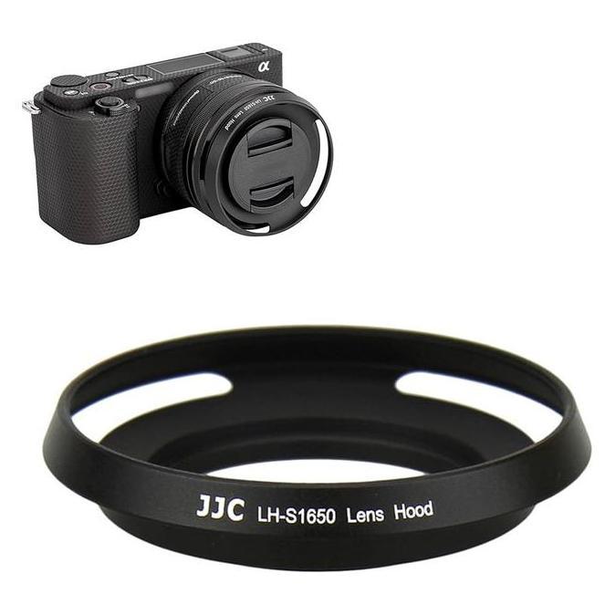 JJC Metal Lens hood for Lensa Kit SONY 16-50 OIS/ NIKON 1 10mm/ SAMSUNG 20-50 for Sony A6000 A6300 A
