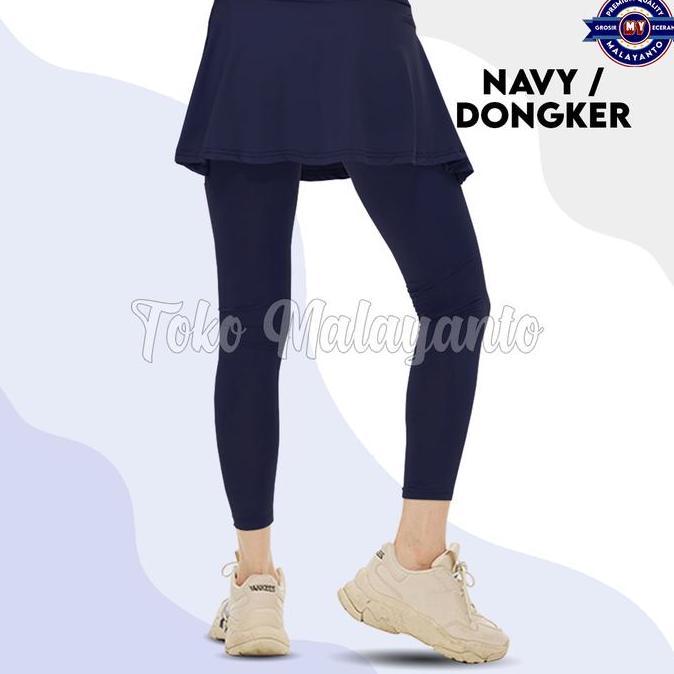Mantapbetul- Legging Rok Celana Olahraga Nita 2In1 Sporty Bahan Senam Casual Streach Melar Elastis G