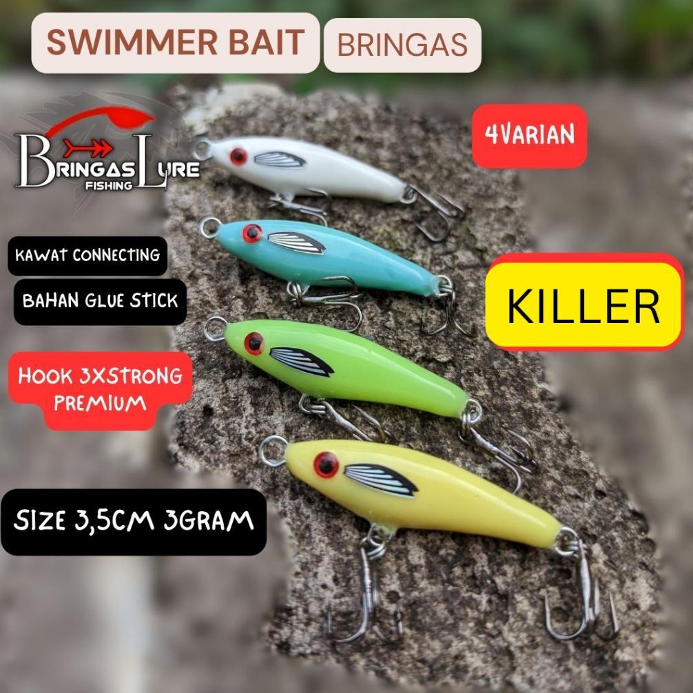 umpan casting hampala Swimmer 3.5cm BRINGAS Glue Stick Lure Pancing Umpan Ikan Hampala lure minnow