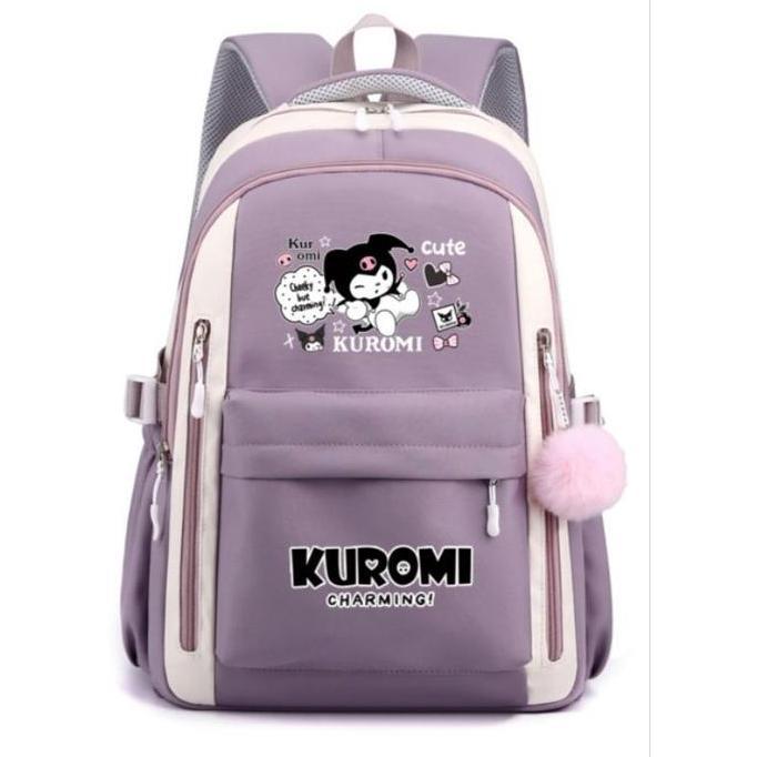 Tas Ransel Kuromi Charming Bags Tas Ransel Anak Murah Tas Sekolah Free Botol Minum Jam tangan nano s