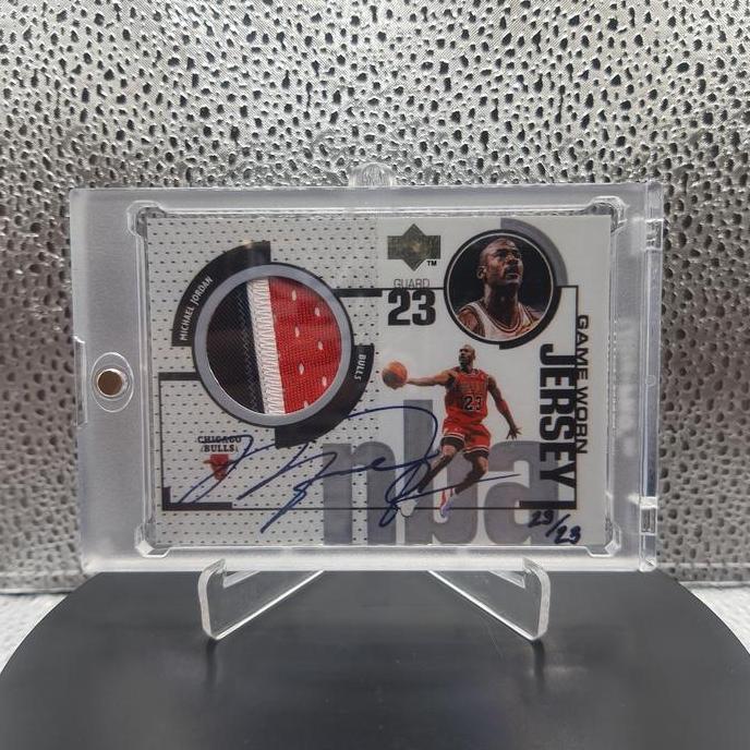 403. Kartu Basket - Custom Card 1998-99 Upper Deck Jordan Jersey Autographs #OV-GJ Michael Jordan