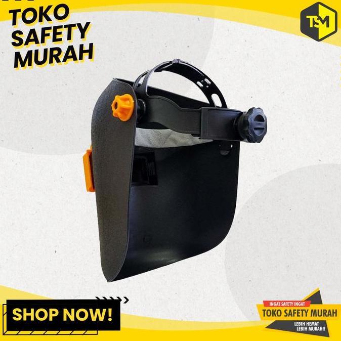 Ready Penutup Muka Wajah Helm Las Topeng Las Plastik Tebal Alat Las Tukang