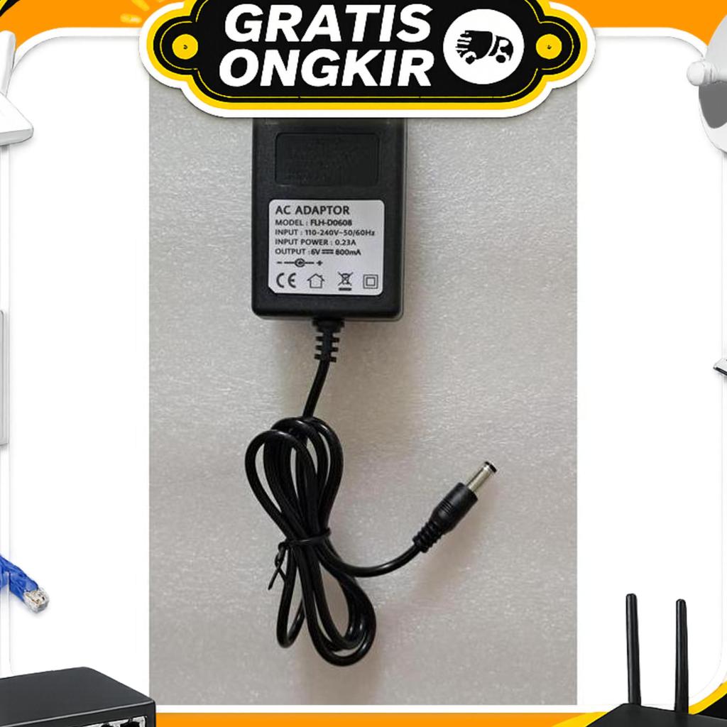 Ac Adaptor Output: 6V 800Ma Model: Flh-D0608 Input: 110-240V~50/60Hz Input Power: 0.23A