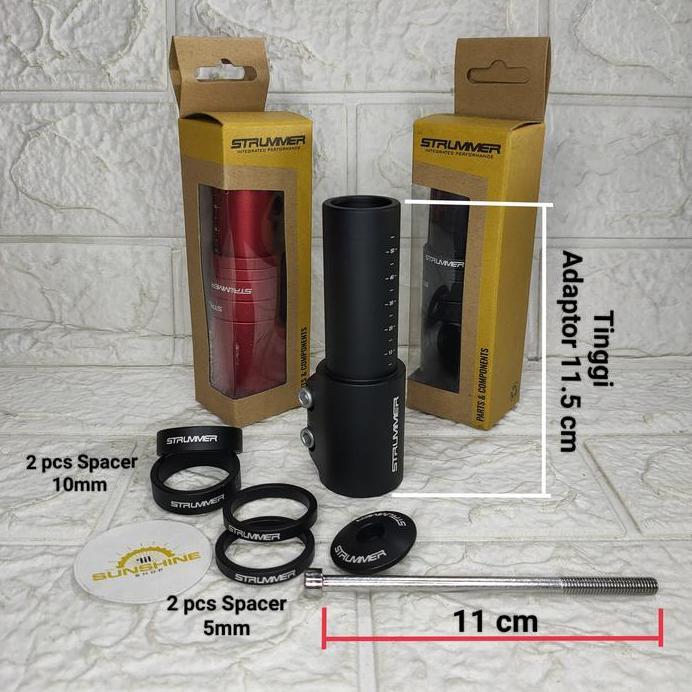 Adaptor Peninggi Stem Stang Handlebar STRUMMER Alloy Sepeda MTB Federal Fork Oversize 28.6mm
