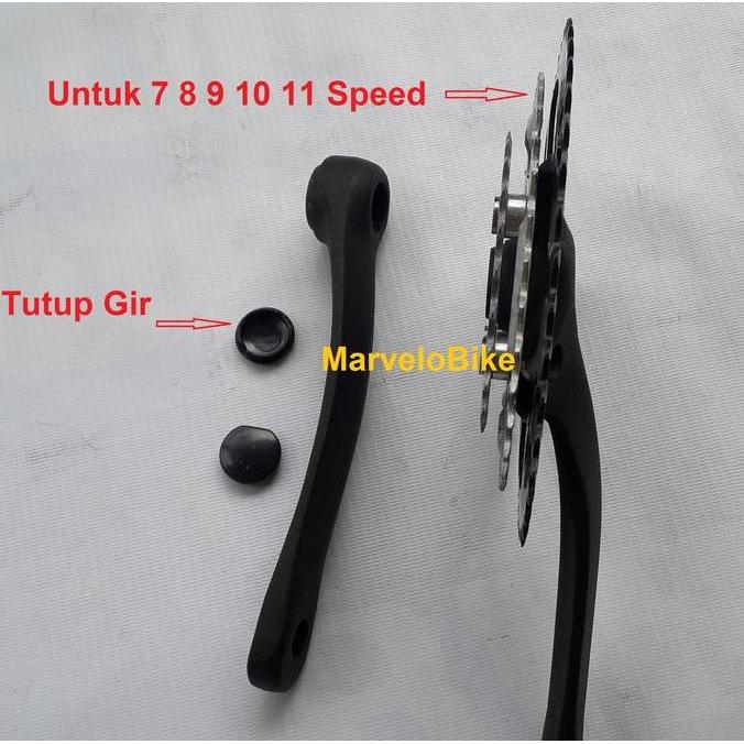 Crank Gir Sepeda MTB 3 Susun 24T-34T-42T Alloy