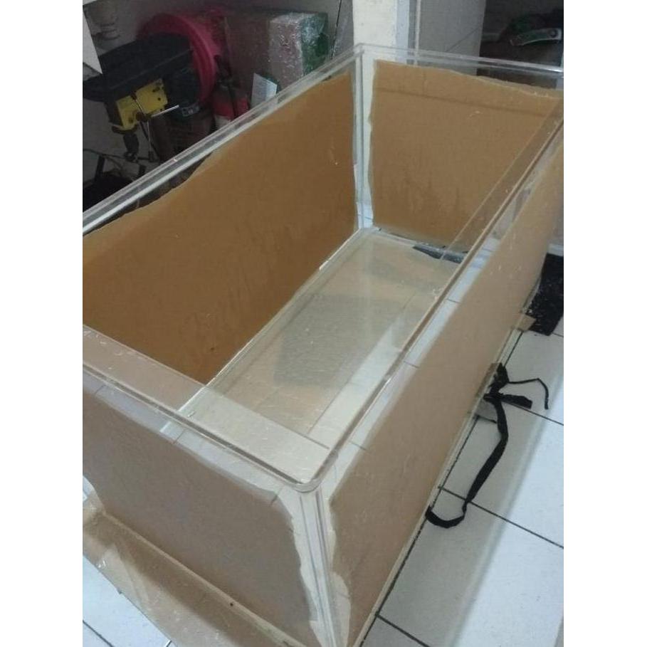 Akrilik Aquarium besar ukuran 100cmx50cmx50cm tebal 8mm
