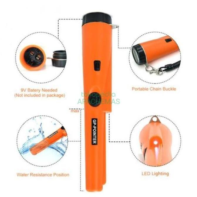 Ready GP Pointer Metal Detector Logam Emas