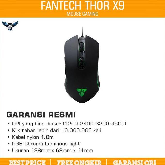 Mouse Gaming Fantech X9 Thor / Mouse Fantech X9 Thor - Macro