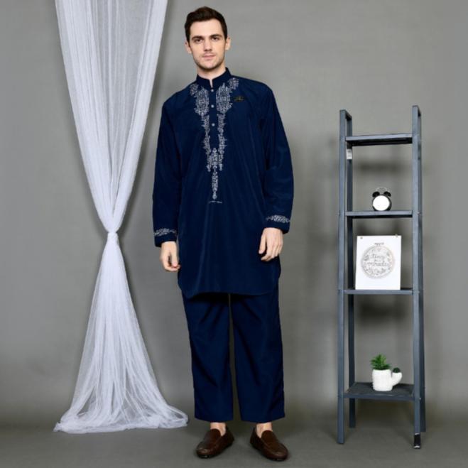 official baju koko setelan pria dewasa - kurta pakistan model bordir set celana - gamis setelan madi