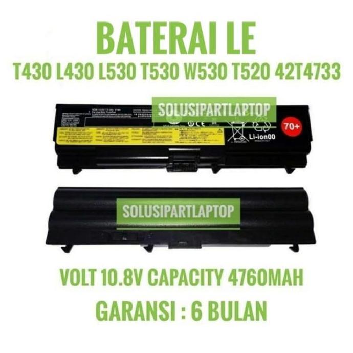 Termurah Baterai Laptop Le T430 L430 L530 T530 W530 T520 42T4733 Or1
