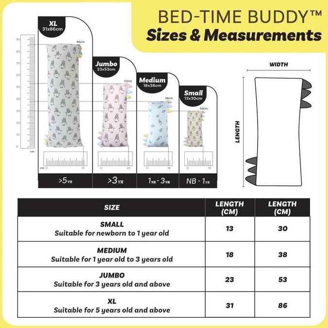 Baabaasheepz Bedtime Buddy Pillow Case Size Small Sarung Bedtime Buddy Classic Grey Cute Sweet Dream