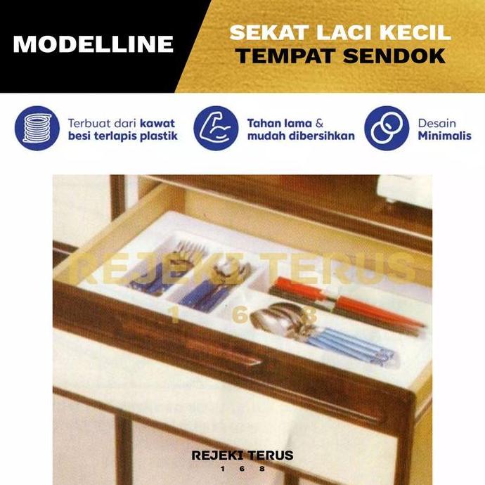 Modelline Rak Tempat Sendok Kecil Sekat Laci / Garpu Pisau Dapur Alat Makan Tulis LM