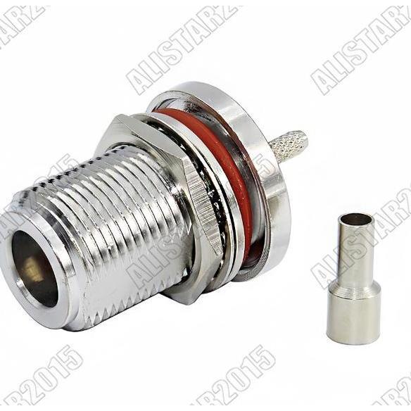 KONEKTOR N FEMALE BULKHEAD CRIMP RG174 RG316 RG316D GOOD QUALITY BP4508
