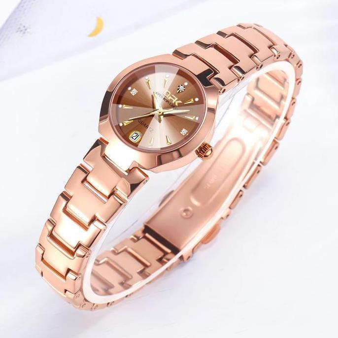 Toki- Opk Jam Tangan Nita Anti Air Kecil Cewek Terbaru Analog Mar Emas Women Tch