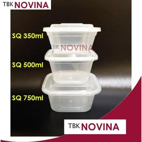Topatop567 - [Pack 25 Pcs] Thinwall 350Ml / 500Ml / 750 Square Kotak Kecil Food Container Box Tempat