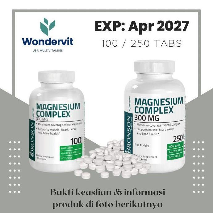 Bronson Magnesium Complex 300 Mg Oxide Citrate Carbonate Original USA