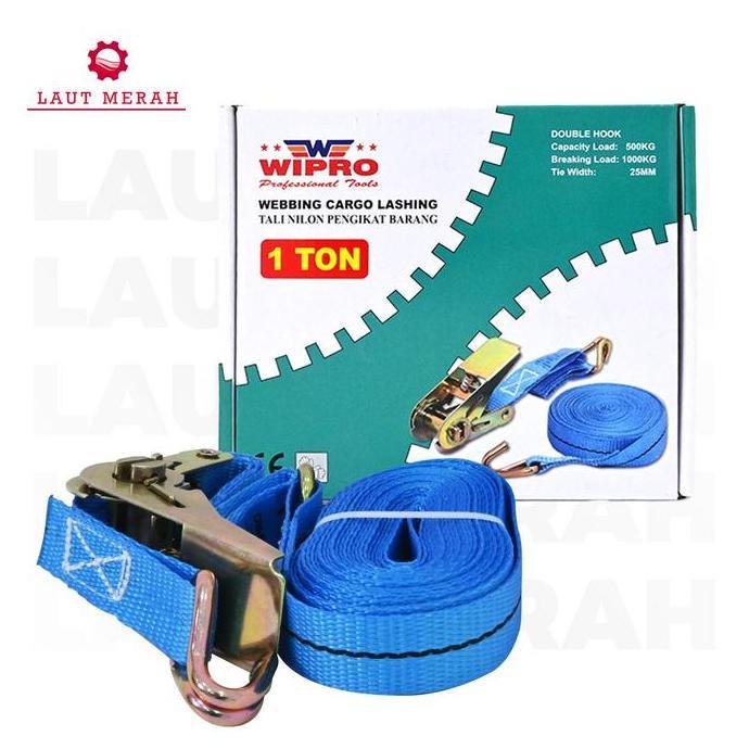 TERBARU - Rachet Cargo Lashing Webbing Tali Pengikat Track Belt 1 Ton 10 meter Wipro