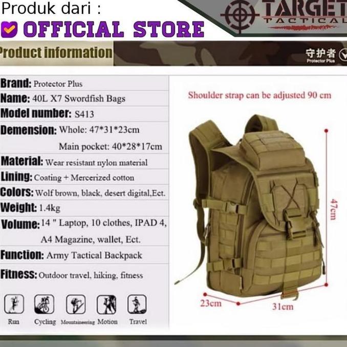 NEW TAS RANSEL ARMY 9900 CORDURA IMPORT GUNUNG HIKING ORI
