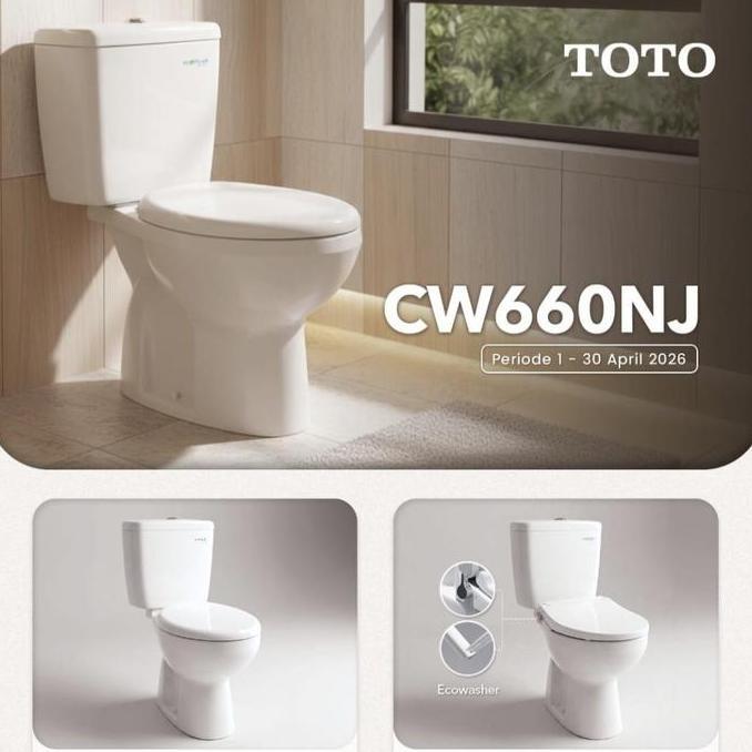CLOSET DUDUK TOTO CW660NJ / KLOSET TOTO CW 660 NJ / TOILET TOTO CW 660NJ