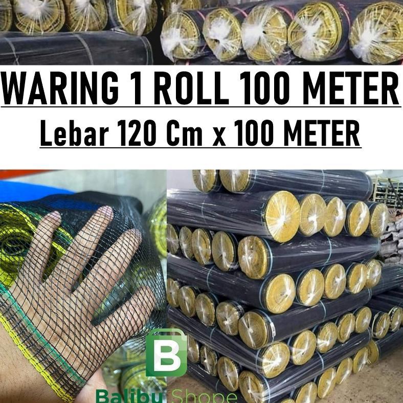 Jaring Waring Ikan 1 Roll 120 cm x 100 m Waring Pagar Kandang