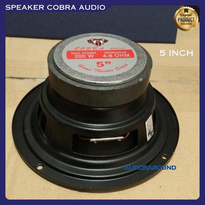 SPEAKER COBRA AUDIO 5 INCH 5IN 5" FULL RANGE WOOFER 200 WATT MAGNET BESAR