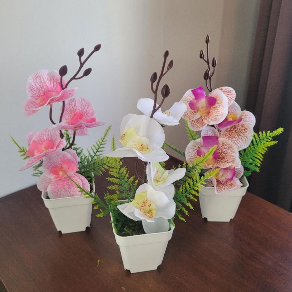 Original Bunga Plastik Anggrek Bulan Mini Artificial